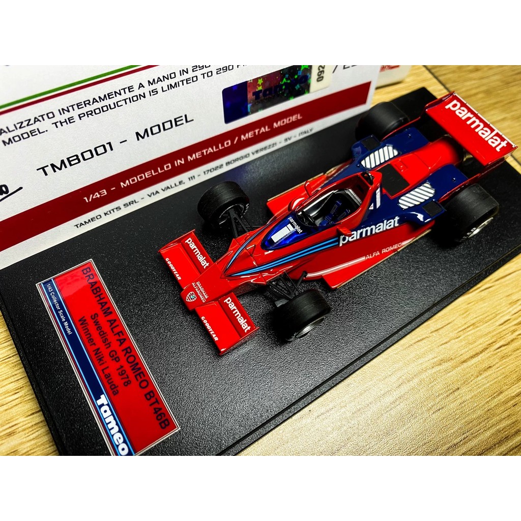 [ขาย] tameo 1/43 Brahm bt46b Nicky Lauda 1978 สถานีสวีเดน Championship เกมแรกแห่งปี รถมายากลต้องห้าม