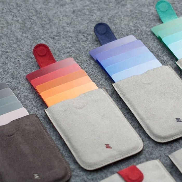 DAX Gradient Draw Card Holder Y2K Layered Ultra-Thin Bank Card Holder Portable ID Holder Mini Wallet