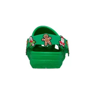 CROCS รองเท้าลำลองเด็ก CLASSIC HOLIDAY ICONS LIGHTS CLOG - GRASS GREEN