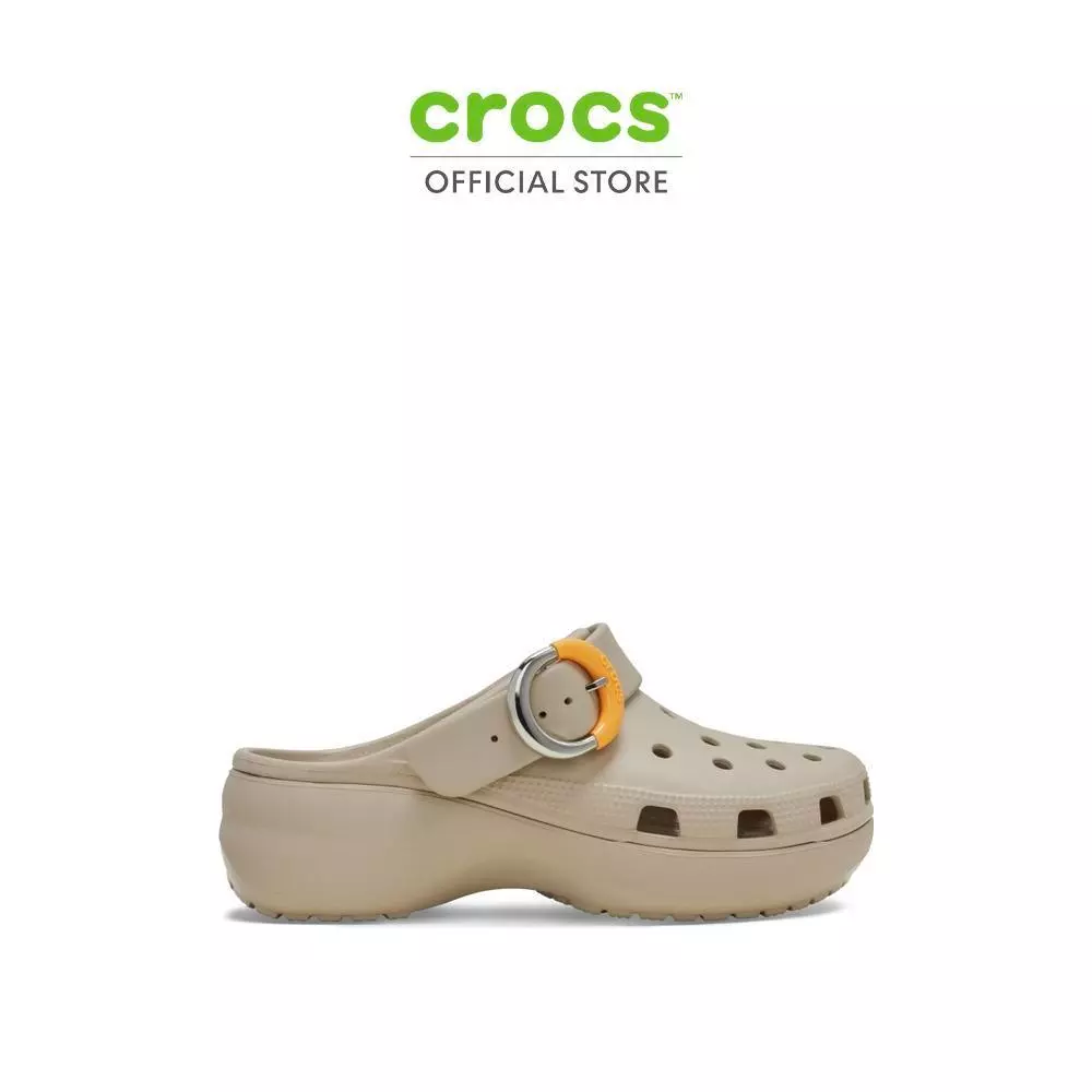 CROCS รองเท้าลำลองผู้หญิง CLASSIC PLATFORM DIPPED BUCKLE CLOG - DULCÉ