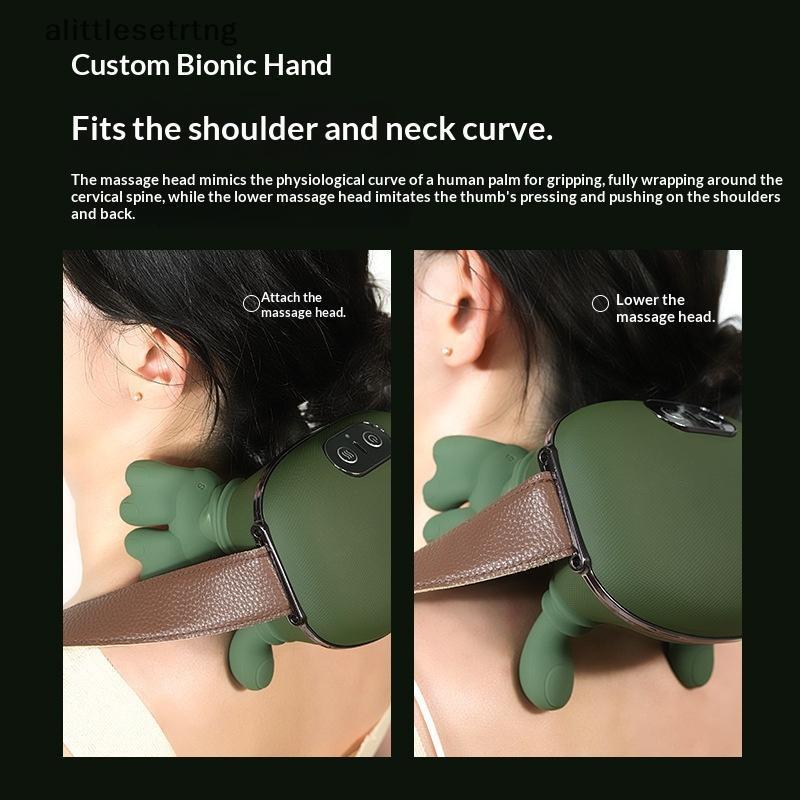 AA Electric Ne เครื่องนวดไหล่พร้อมความร้อน 4D Bionic Fingers อุปกรณ์นวดแบบพกพาสําหรับใช้ในบ้านท่องเท