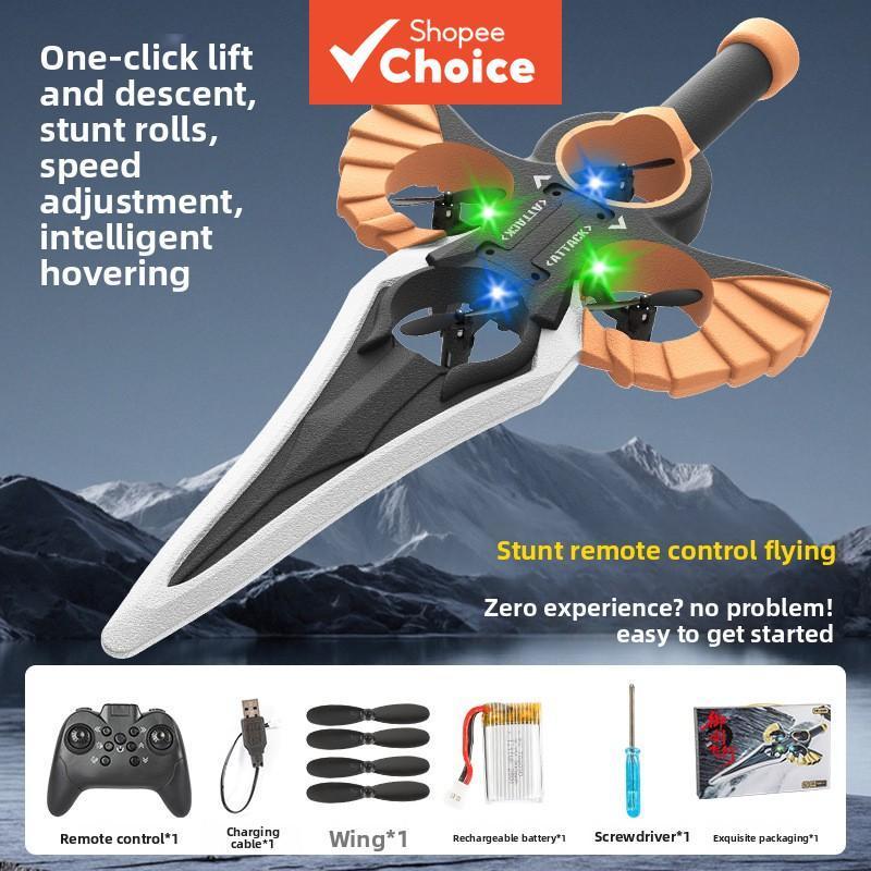 ดาบบิน Drone RC Drone Gesture ควบคุมมือบินของเล่นชาร์จ LED กลางแจ้ง Stunt เครื่องบินของขวัญสําหรับเด
