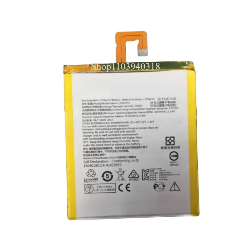 เหมาะสําหรับ Lenovo S5000 แบตเตอรี่แท็บเล็ต S5000-F Tab2 A7-10F 30TC L13D1P31 แบตเตอรี่ในตัว
