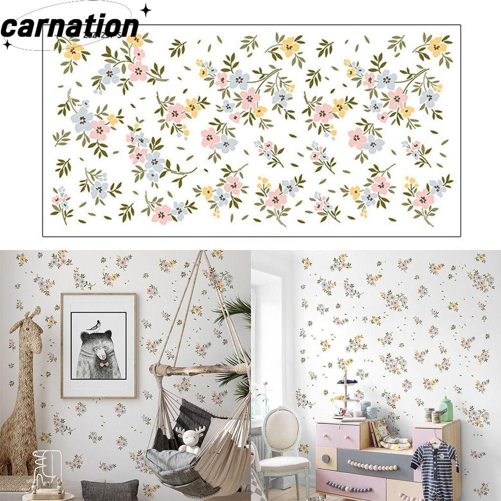 CARNATION ดอกไม้สติ๊กเกอร์ติดผนัง,สีน้ําที่มีสีสันตกแต่งDecals, INS Boho DIYอุปกรณ์เสริมเป็นมิตรกับสิ่งแวดล้อมWall Art Livingroomห้องนอน