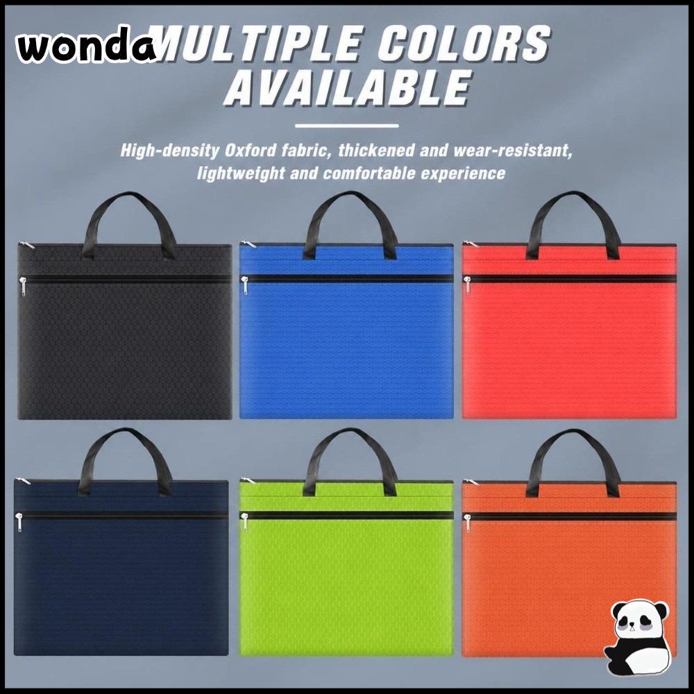WONDA Portfolio Tote Bag, Cloth A3 A3 Document Bag, Portable Large Capacity with Handle Zipper File 