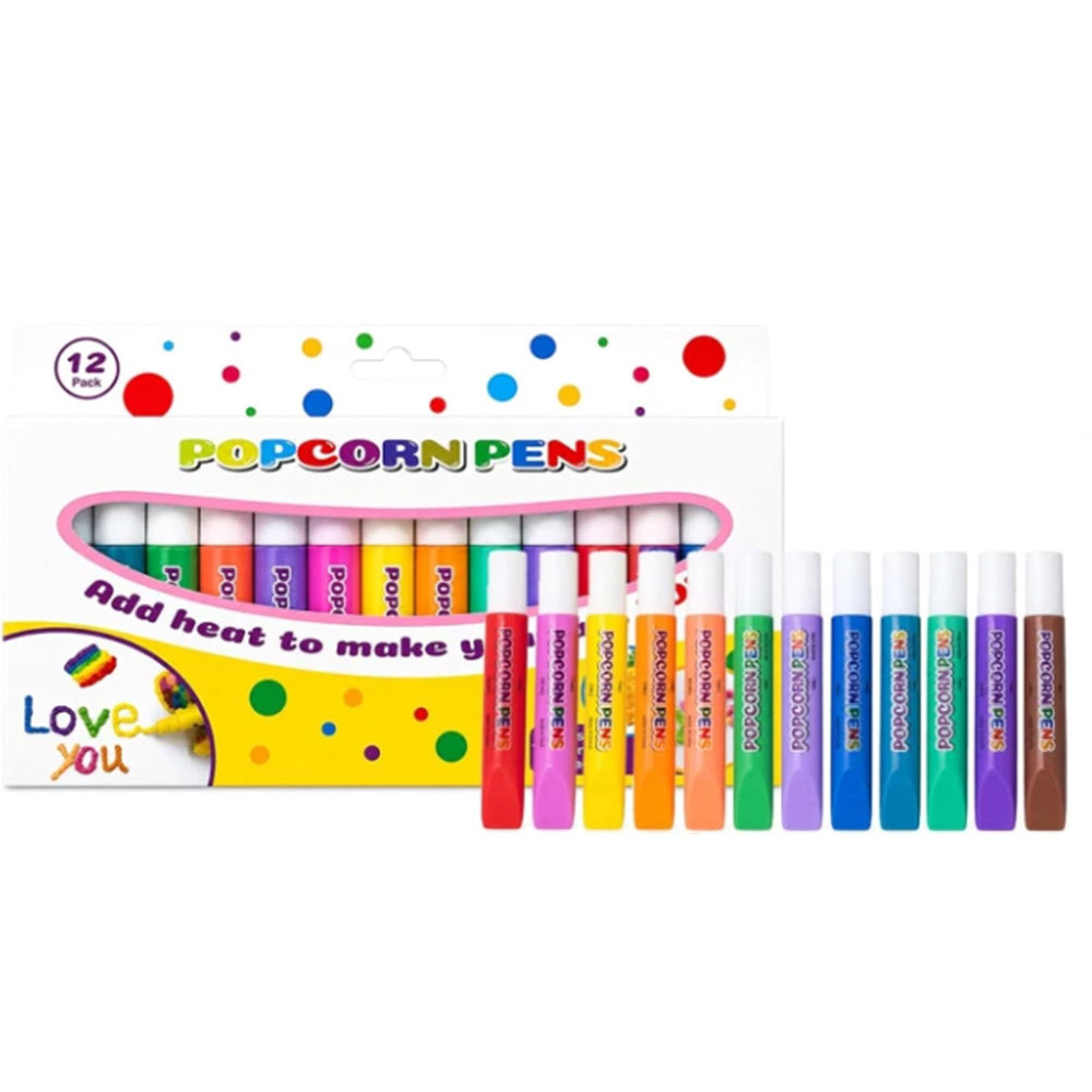 3D Relief Art Pen DIY Bubble Popcorn Drawing Pens for Kids