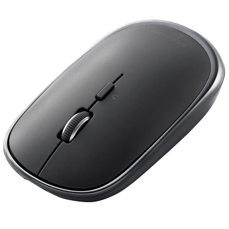 Elecom Mouse Wireless Mouse Bluetooth Slint M-TM15BBGM/EC, Thin, Silent, Rechargeable, 4 Buttons, Mu