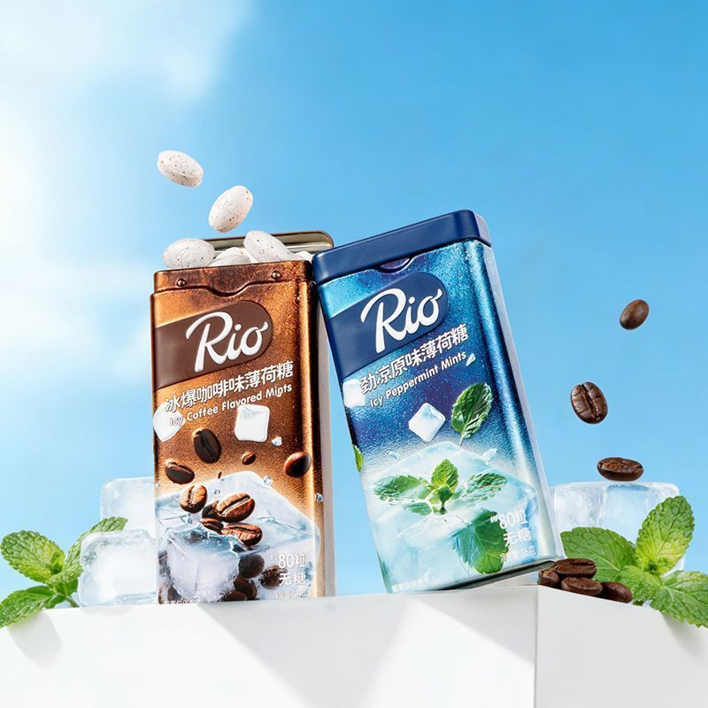 [Rio] Ice Pop Coffee Candy ลูกอมมิ้นต์ปราศจากน้ําตาล ลมหายใจสดชื่น ลูกอมเย็น ออกเดท ลูกอม Cool Carry