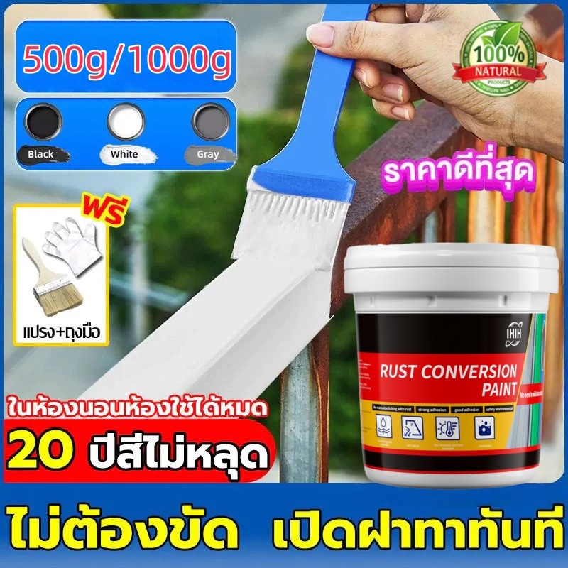 สีไม่หลุดลอก สีกันสนิมเหล็ก สีน้ำมันเหล็ก สีดำ สีขาว สีน้ำเงิน สีเทา กันน้ำ สีทาโลหะ น้ำยาป้องกันสนิม สีทาเหล็กกันสนิม