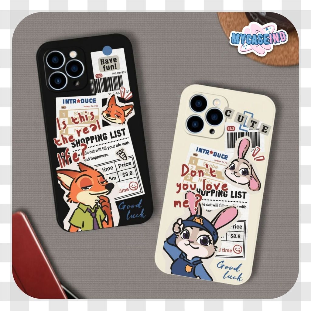 [MYCASEIND] PRINTING LENS PROTECTOR Zootopia Judy & Nick case pocophone c75 m3 pro 5g mi 11 lite red