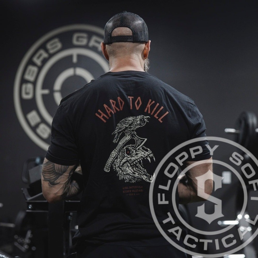 ขายร้อน [กลยุทธ์การนอนนุ่ม] GBRS Axe & Talon พิมพ์แฟนทหารชายกีฬาฟิตเนสสบายๆ 100% Cotton คุณภาพสูงหลว