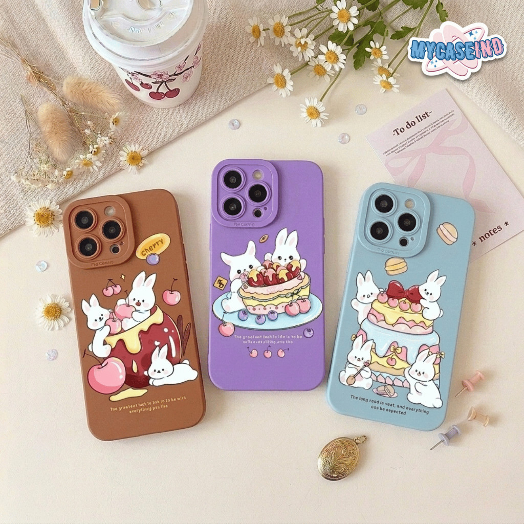 [MYCASEIND] PRINTING RABBIT PRO CAMERA realme 10 11 pro plus 5 5i c3 6 7i c17 8i narzo 50 9i note 60