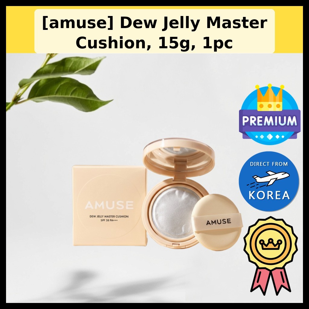 [amuse] Dew Jelly Master Cushion, 15g, 1pc / Korean Cushion Foundation / Dewy Finish / ของแท้ 100% โ