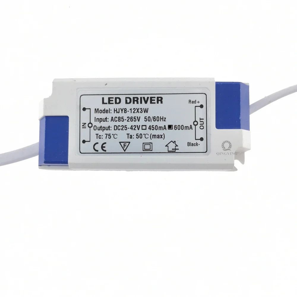 ไดร์เวอร์ LED 600mA AC85-265V 3W9W12W18W30W36W50W 1x3W 2-3x3W 4-7x3W 8-12x3W 18-25x3W หม้อแปลงไฟฟ้าแ