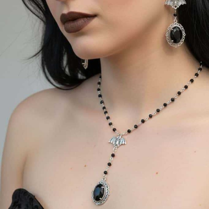 Victorian Necklace Batgo Special Neckline Vampire Punk Gothic Witch Necklace 0816