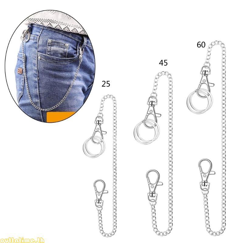 Time Jeans Biker Skull Wallet Chain Cool Wallet พวงกุญแจสําหรับจักรยาน Jean Gothic Rock