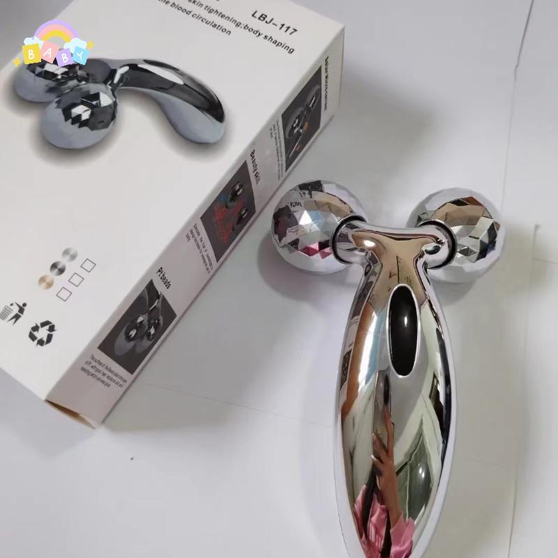 [BB-t] 3D Dual Roller Face Massager ยกกระชับผิวบรรเทาความเมื่อยล้าเครื่องมือสําหรับพนักงานออฟฟิศทุกวัน Skincare ใหม่
