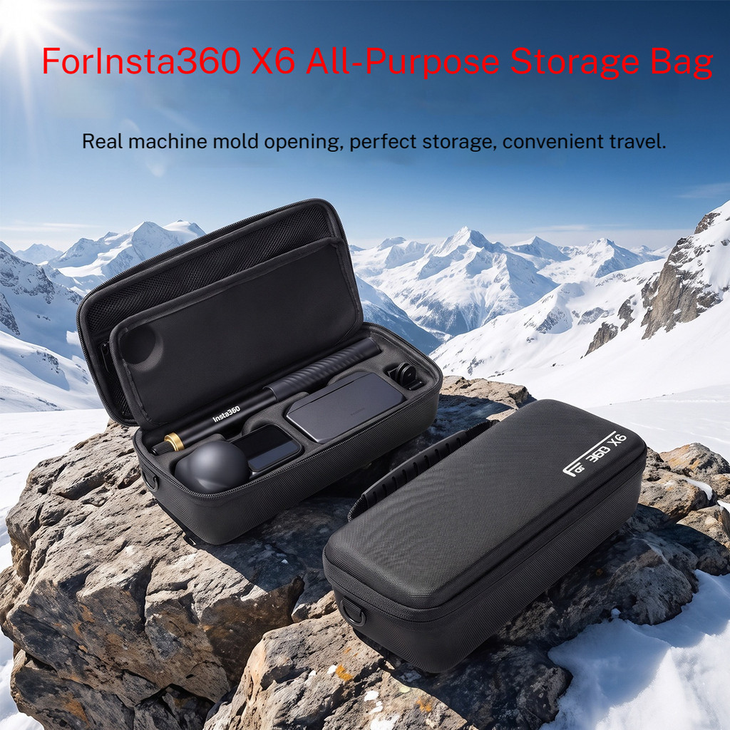 สําหรับ Insta360 X6 All-Purpose กระเป๋าป้องกันกรณีสําหรับ Insta360 X6 แบบพกพา Hard-Shell EVA กล้องกระเป๋าถือ