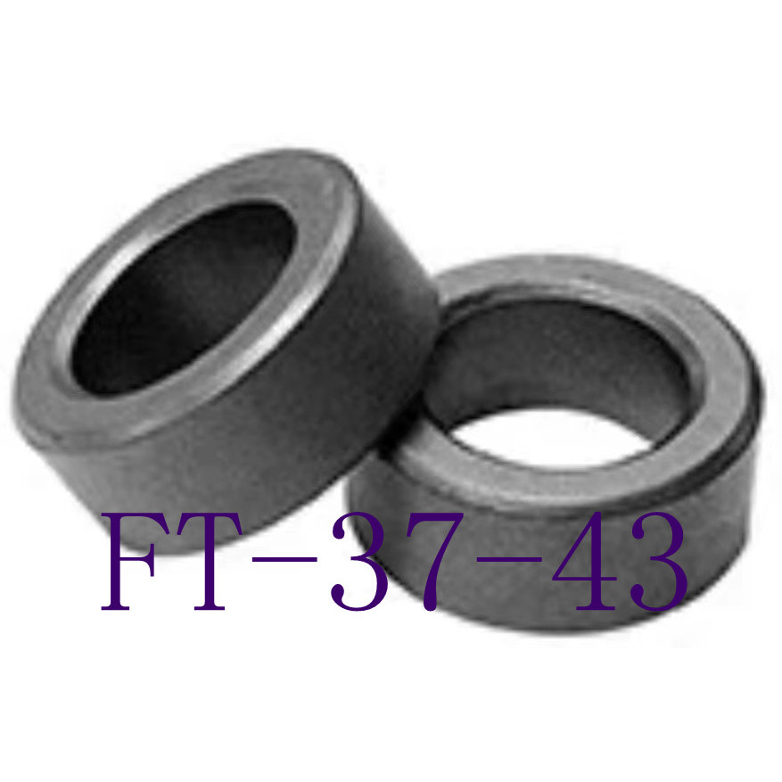 แหวนแม่เหล็ก Ferrite ความถี่วิทยุอเมริกัน FT-37-43 ขนาด 9.50 x 4.75 x 3.30 มม. การนําไฟฟ้าแม่เหล็ก 8