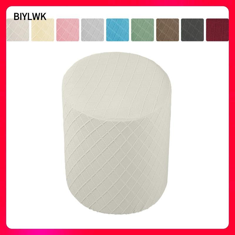 Phennovo Round Ottoman Slipcovers with Elastic Bottom Cover Machine Washable Foot Stool Cover Cover 