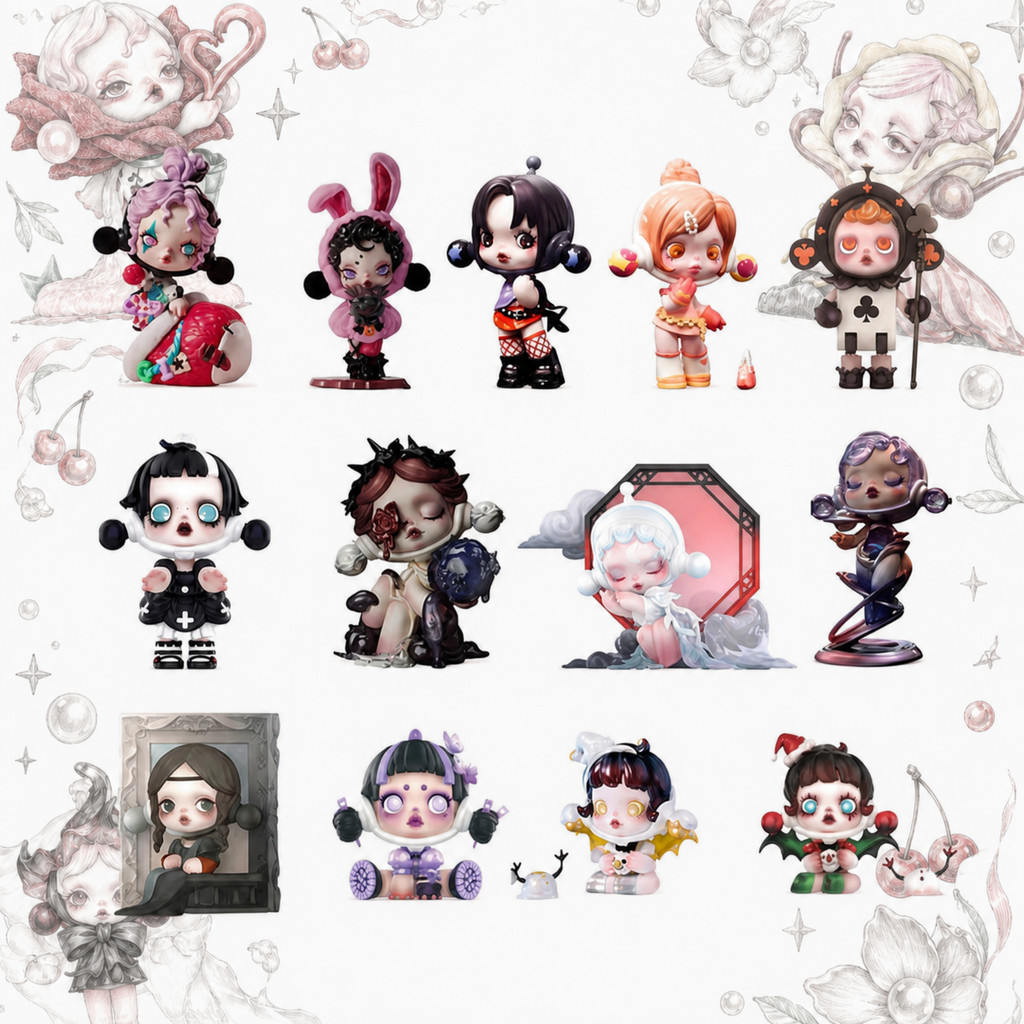 POPMART SKULLPANDA Full Series Collection ของขวัญฟิกเกอร์อินเทรนด์