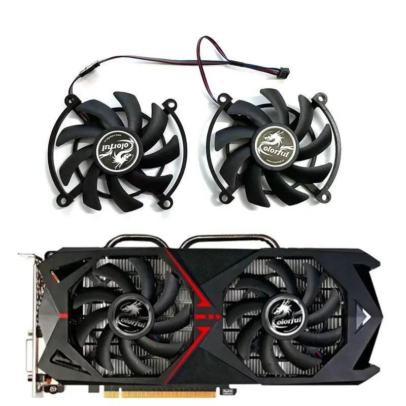 ใหม่ 85 มม.4PIN GTX1060 GPU พัดลมสําหรับสีสัน GTX1060 GeForce GTX1070 GAMING GTX 1060 1070 iGame S ว