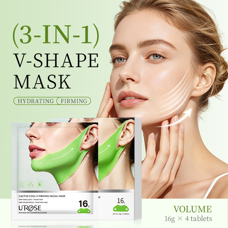 พร้อมสต็อก IROOSE Cactus Cool V-Shaped Lifting Mask แขวนกระชับ Double Chin Ear Lifting Mask 0820
