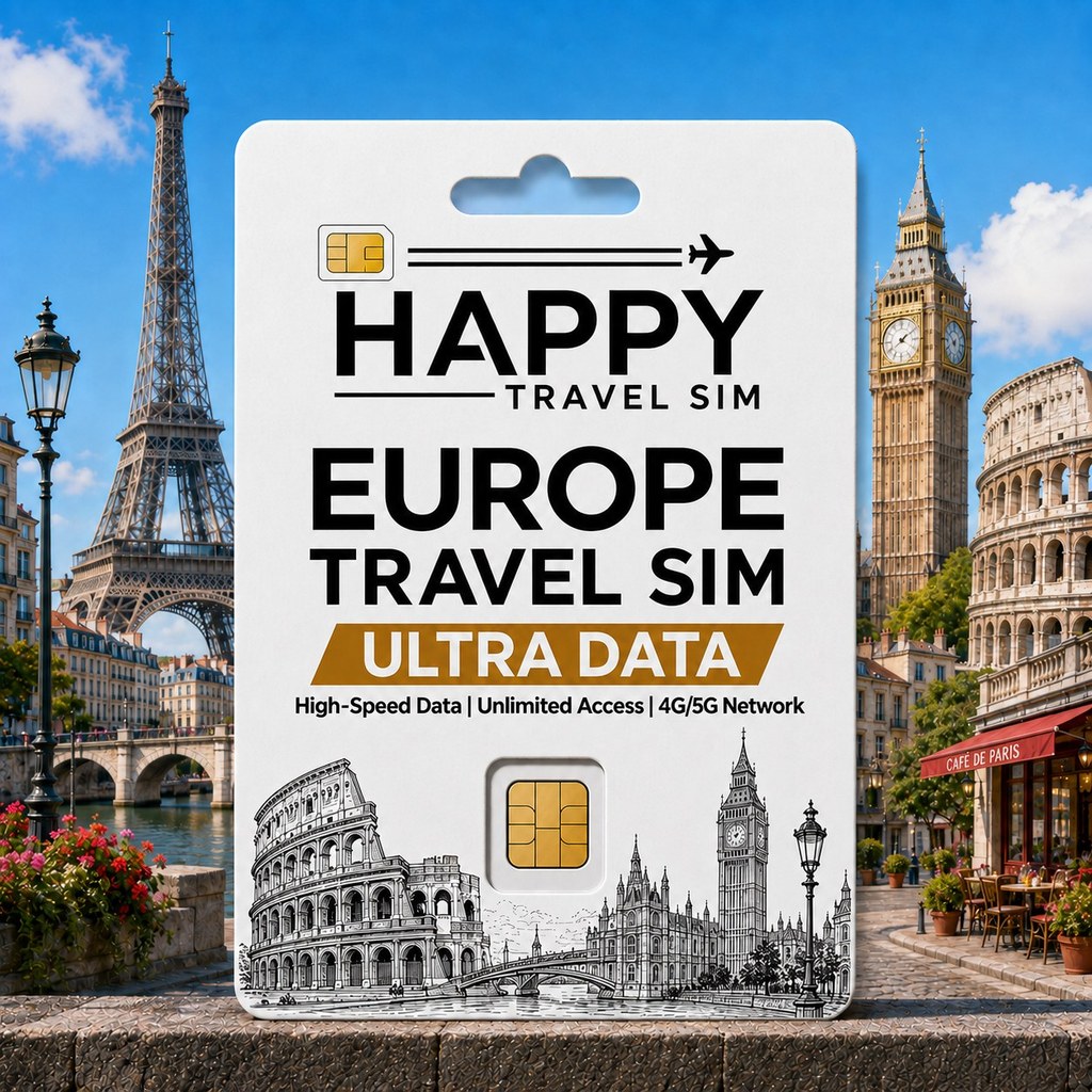 ซิมยุโรป PREMIUM เน็ตเยอะ/ระยะยาว 39 ประเทศ | Europe Travel SIM PREMIUM | 4G/5G