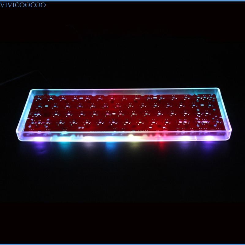 VIVI Clear Mini Keyboard GH60 พลาสติกสําหรับกรณีสําหรับ 60% Mechanical Gaming Keyboard Com