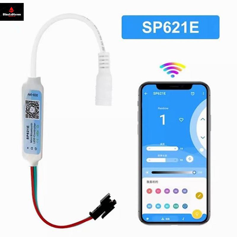 SP621E Mini RGB Controller สําหรับ WS2811 WS2812 WS2813 LED Strip Light Control -24V