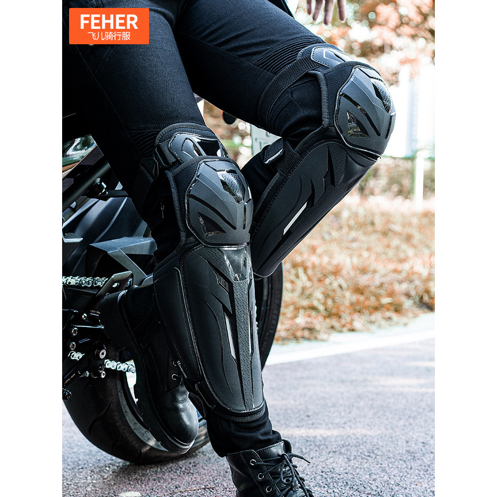 FEHER FEHER รถจักรยานยนต์เข่า Pads Elbow Pads ชุดสี่ชิ้น CE2 ขี่รถจักรยานยนต์อุปกรณ์ป้องกัน Off-Road