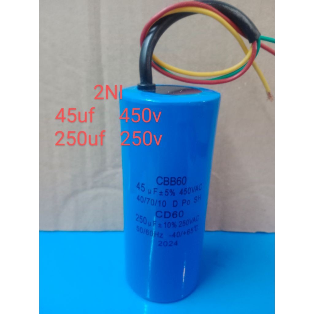 2N1 MOTOR RUNNING CAPACITOR สําหรับ COMPRESSOR PARTS 45UF N 250UF 450N 250V