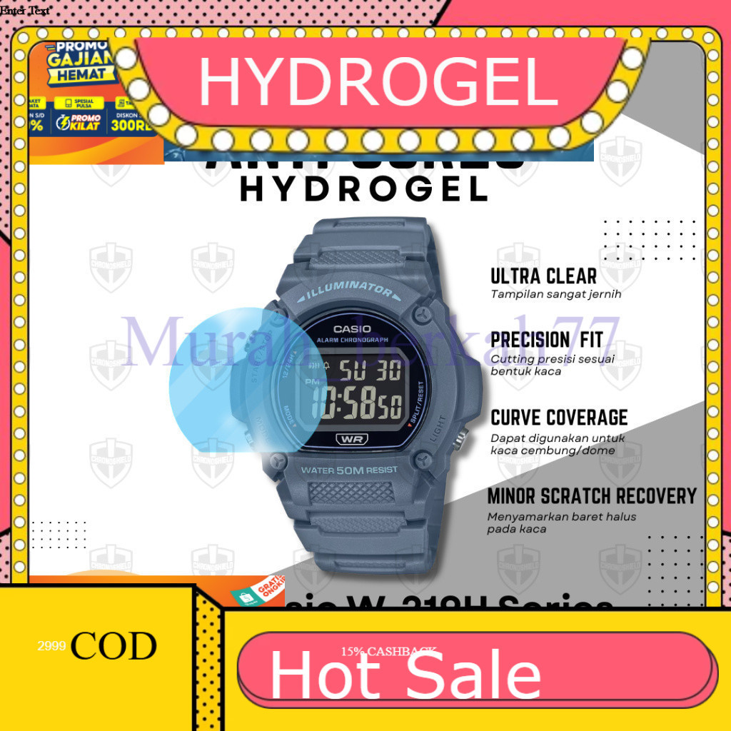 HYDROGEL ไฮโดรเจลป้องกันรอยขีดข่วน Casio W219H W-219H W 219