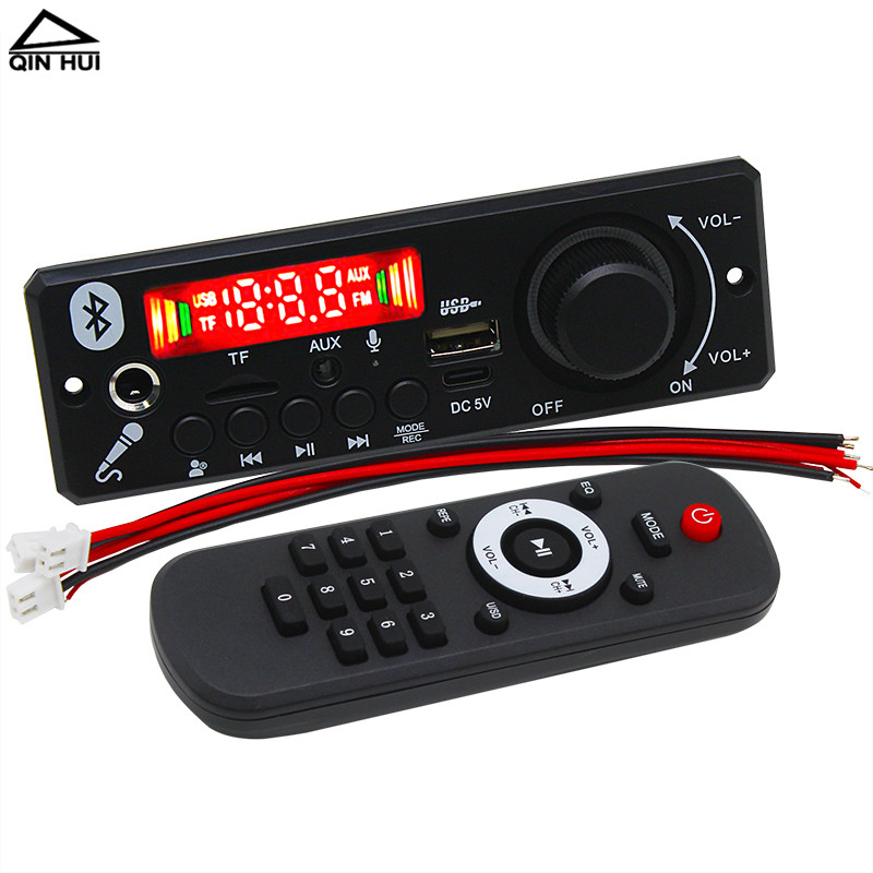 Hifi Fever บลูทูธเสียงถอดรหัส Power Amplifier Board 2 * 3W/5W Dual Channel พร้อมไมโครโฟน U Disk TF C