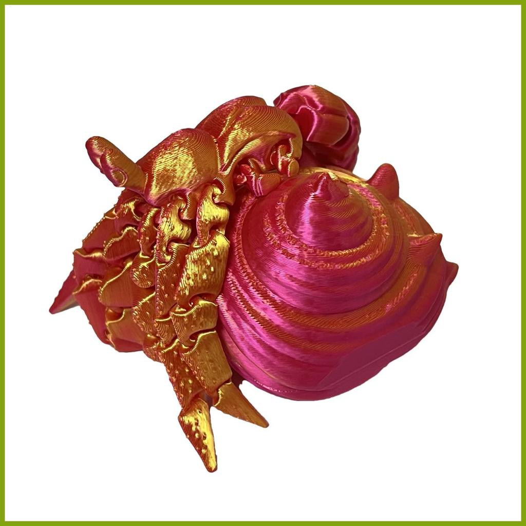 3D พิมพ์ Articulated Hermit Crab ของเล่น Fidget Sensory ความเครียดบรรเทา Articulated Hermited Crab ร