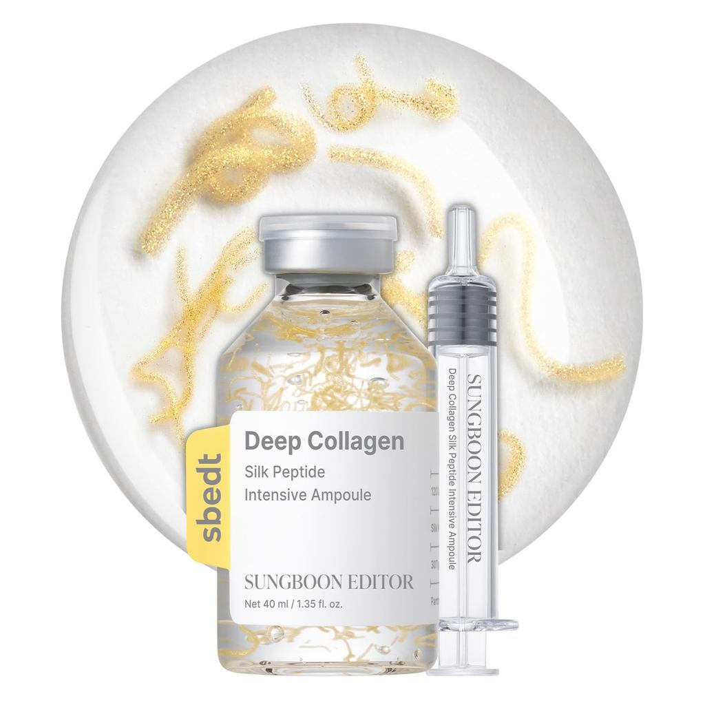 SUNGBOON EDITOR Glow Intensive Silk Peptide Ampoule มีเอสเซ้นส์คอลลาเจนและคอปเปอร์เปปไทด์ เป็นเอสเซ้
