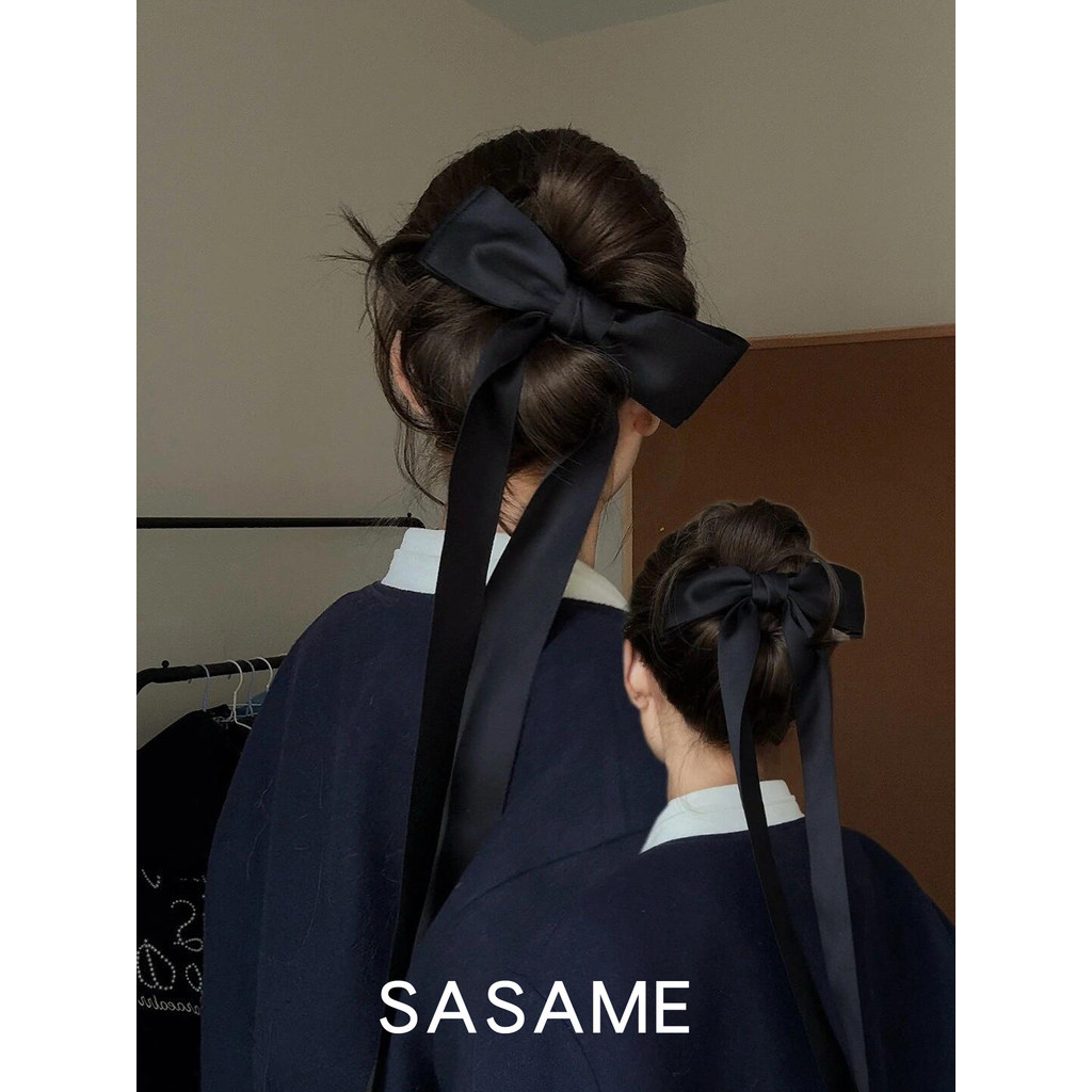 ด้านหลังศีรษะเต็ม Residence Square Round Face Modifies Face Shape Tie ผมบัลเล่ต์สไตล์ริบบิ้นโบว์กิ๊บ
