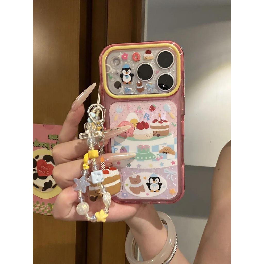 ขนมการ์ตูนเหมาะสําหรับเคสโทรศัพท์มือถือ iPhone17, Apple 16promax ใหม่ 15pro ผู้หญิง 13 เคสป้องกัน 14