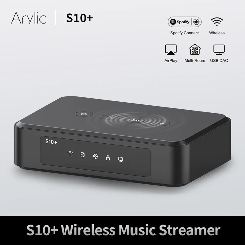D7X0 Arylic S10+ ลําแสงเพลงไร้สาย 3.5 มม.แจ็ค Aux เครื่องรับสัญญาณเสียงบลูทูธสําหรับ PC แจ็คอะแดปเตอ
