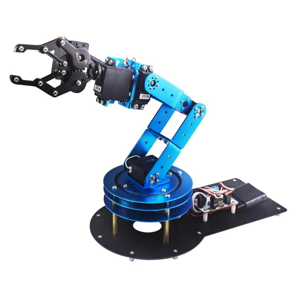 DPLP Hiwonder LeArm 6DOF DIY STEM การศึกษาการเรียนรู้การเขียนโปรแกรม Claw หุ่นยนต์แขนปัญญาประดิษฐ์หุ