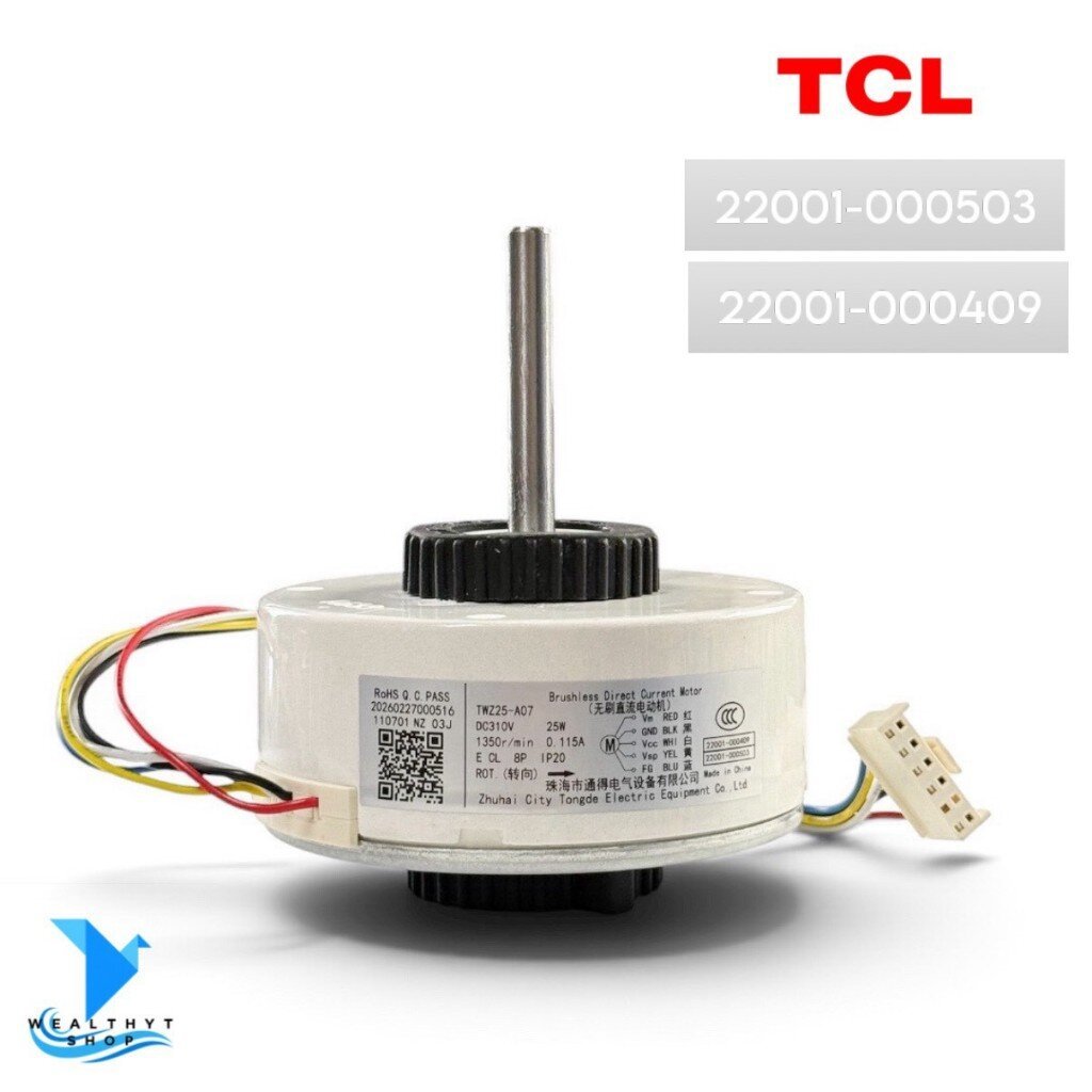 22001-000409 / 22001-000503 มอเตอร์แอร์ TCL มอเตอร์แอร์ทีซีแอล มอเตอร์คอยล์เย็น (แท้ศูนย์)