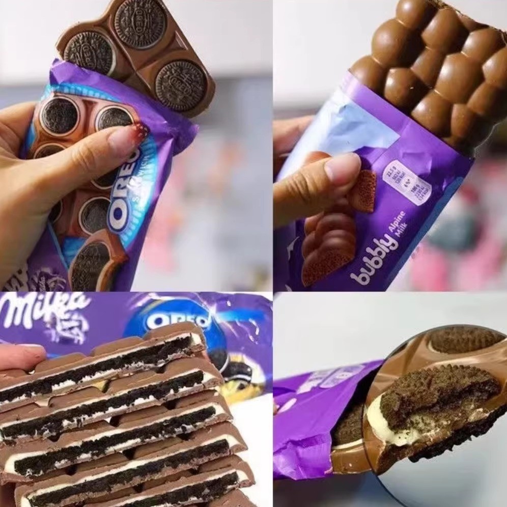 Miaoka Chocolate Milka Milka Oreo Sandwich Bubble Hazelnut Milk Row Cubes Milk Fragrance Rich Net