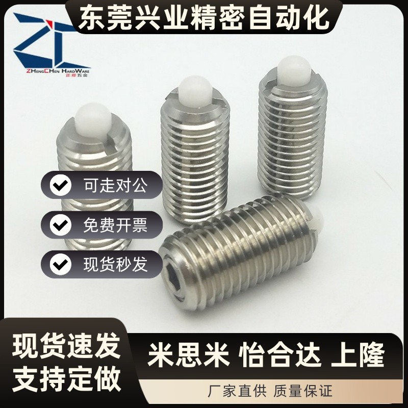 สแตนเลสหัวไนลอนสปริงล็อค Pin GN616-M4-KN พร้อมหัวสลักสปริงตําแหน่ง Pin ZC204-5-1H)
