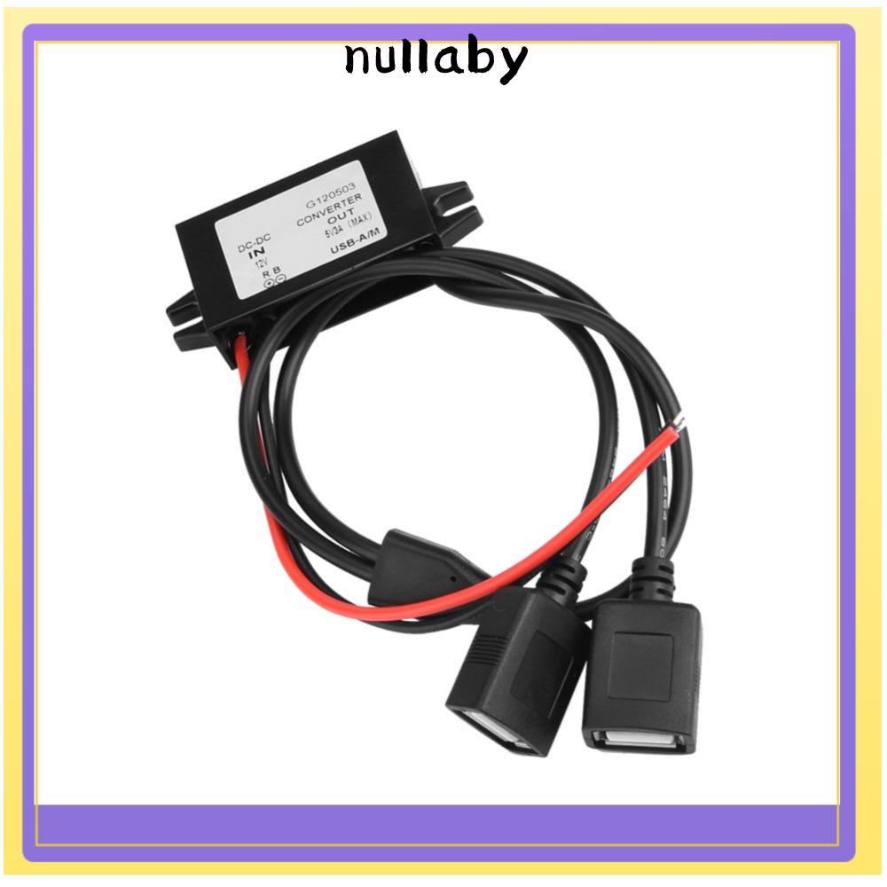 NULLABY DC-DC Converter, 15W Power 3A Output Step Down Converter,แบบพกพา 12V to 5V Dual USB Converte