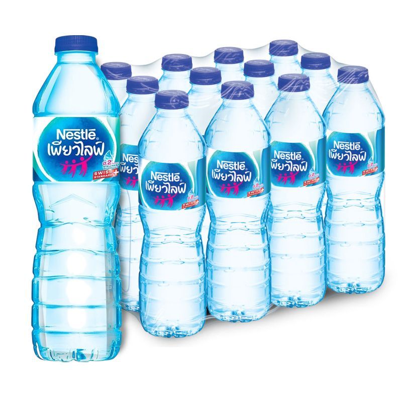 เพียวไลฟ์น้ำดื่ม 600มล. แพค 12 Pure Life Drinking Water 600ml. Pack 12 [หมายเลขบาร์โค้ด 8850124003874 ]