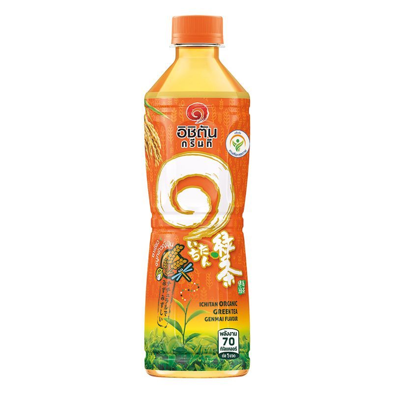 อิชิตันออร์แกนิคกรีนทีผสมจมูกข้าวญี่ปุ่น 420มล. Ichitan Organic Green Tea Genmai Flavour 420ml. [บาร์โค้ด 8858891300264]
