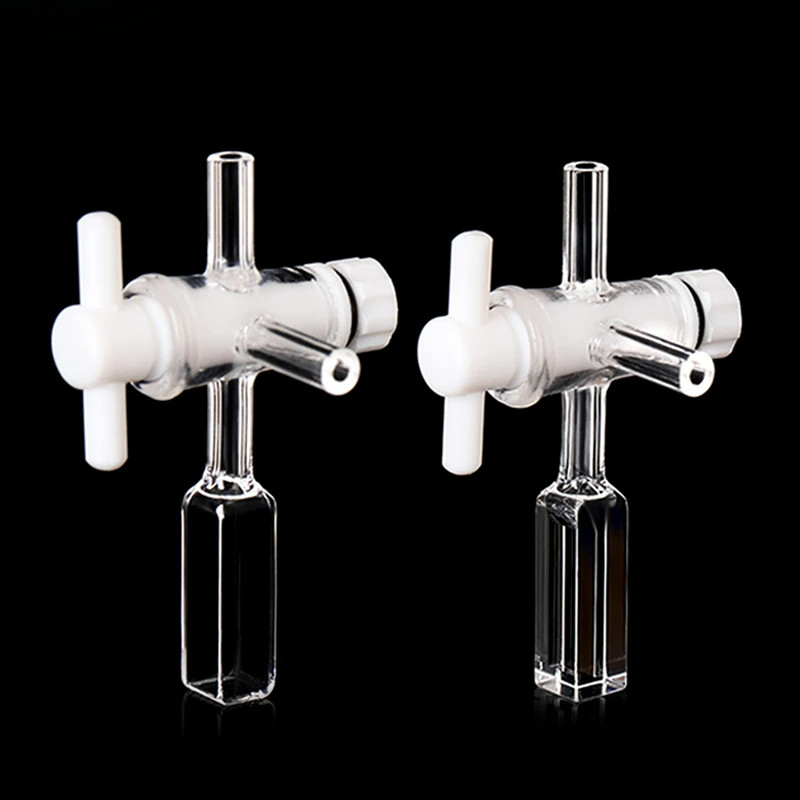 Quartz cuvette cell with screw cap/10mm/two channel/3.5ml/700ul