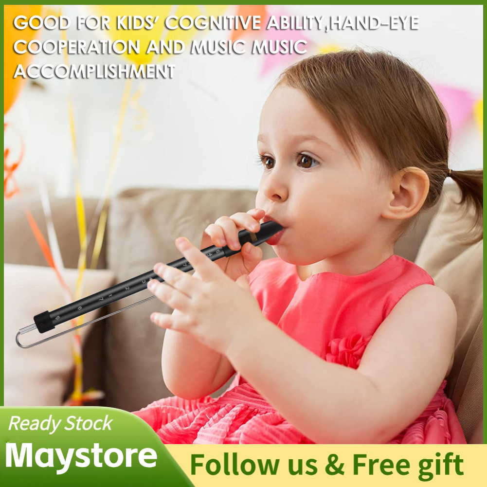 Maystoree Maystoree สไลด์โลหะนกหวีดขนาดเลื่อนขลุ่ยเหล็ก Rod เครื่องดนตรีของเล่นสำหรับเด็ก Kazoo เกมส