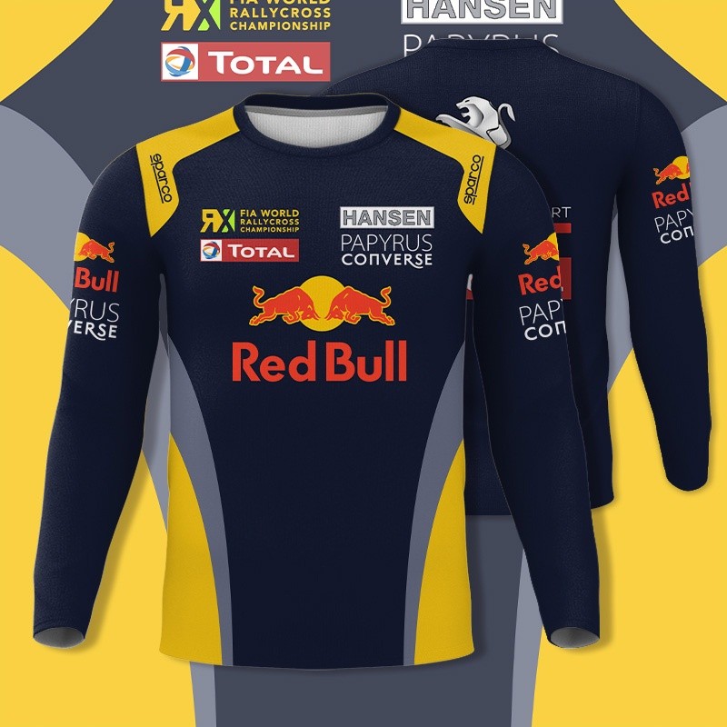 2026 Red Bull Racing Long Sleeve, Red Bull F1, F1, TAG Heuer Mobil 1 เสื้อทําจากโพลีเอสเตอร์แห้งเร็ว