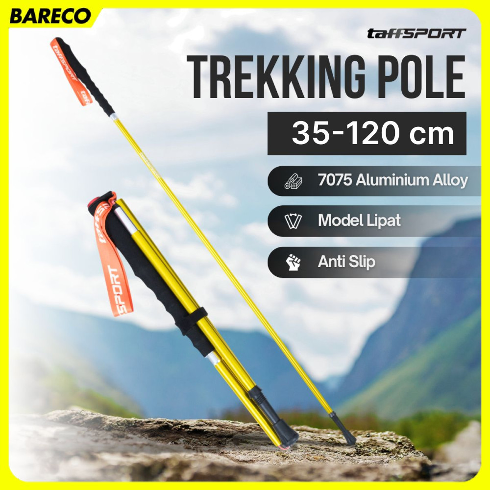 Taffisport ไม้เท้าเดินป่าแบบพับได้ Trekking Pole อลูมิเนียม 7075 120 ซม. - 7075
